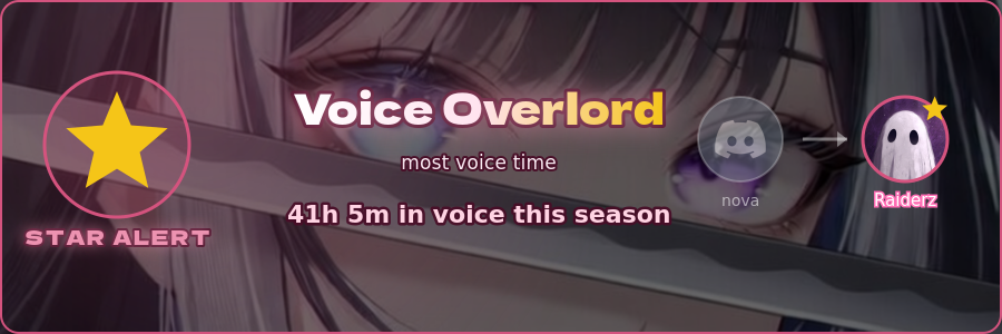Star alert card showing Voice Overlord passing from one member to another